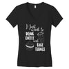 i just want to drink coffee &amp; bake things Women's V-Neck T-Shirt