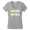 bears suck your own ditka Women's V-Neck T-Shirt