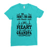 There's This Girl Who Kinda Stole My Heart Grandpa Ladies Fitted T-Shirt