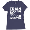 silver edition train insaiyan dragonball z insane bodybuilding goku Ladies Fitted T-Shirt