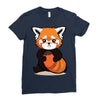 red fox 3 Ladies Fitted T-Shirt