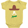 ladies sombrero  funny retro mexico mustache designer Baby Bodysuit