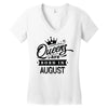 Queens Are Born In August Women's V-Neck T-Shirt