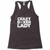 crazy boxer lady Racerback Tank