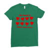 my heart is filled with love Ladies Fitted T-Shirt