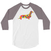 dachshund flower 2 3/4 Sleeve Shirt