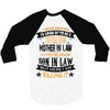 Super Cool Mother In Law Of A Freaking Awesome Son In Law 3/4 Sleeve Shirt