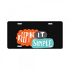 it simple License Plate