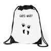 Guess What Baby Inside Pregnancy Announcement Drawstring Bags