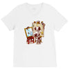 triple beagle portrait V-Neck Tee