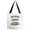 Super Cool Grandson Of A Freaking Awesome Father Tote Bags