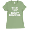 happy hanukkah Ladies Fitted T-Shirt
