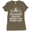 This Teacher Survived The 2016 2017 School Year Ladies Fitted T-Shirt