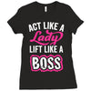 lady lift like a boss Ladies Fitted T-Shirt