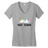 Unicorn Says Not Today Women's V-Neck T-Shirt