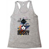 who loves husky Racerback Tank