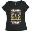 Never Underestimate The Strength Of A Childhood Cancer Warrior Women's Triblend Scoop T-shirt