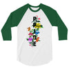 Pride Floral LGBT Colors 3/4 Sleeve Shirt