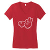 rude hands, ideal gift or birthday present. Women's V-Neck T-Shirt