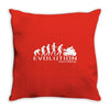 motorbike motorcycle ape to evolution sticker transfer iron on Throw Pillow