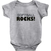 softball rocks Baby Onesie