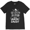 You Cant Scare Me I am Biker Daddy V-Neck Tee