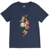 breast cancer flowers V-Neck Tee