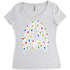 skeleton christmas tree Women's Triblend Scoop T-shirt