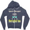 speech therapist needs wine therapy too Zipper Hoodie