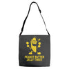 peanut butter jelly time banana Adjustable Strap Totes
