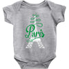 paris script eiffel tower french france Baby Onesie