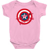 deadpool was here (captain america) Baby Bodysuit