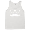 mustache glasses nerd Tank Top