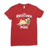 rescued by pug1 Ladies Fitted T-Shirt