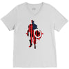 captain america flag abstract V-Neck Tee