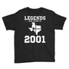 legends are born in 2001 hoodie 9 Youth Tee