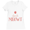 CHECK MEOWT CAT Ladies Fitted T-Shirt