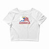 science bless america Crop Top