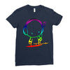 colorful music man Ladies Fitted T-Shirt