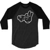rude hands, ideal gift or birthday present. 3/4 Sleeve Shirt