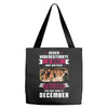 Never Underestimate A Man Who Watches Friends And Was Born in December Tote Bags