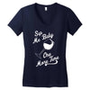 sip me baby one more time wine glass Women's V-Neck T-Shirt