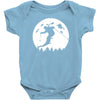 skiier moon moonlight silhouett Baby Onesie