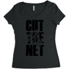 cut the net Women's Triblend Scoop T-shirt