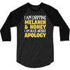 black without apology 3/4 Sleeve Shirt