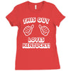 this guy loves kentucky   copy Ladies Fitted T-Shirt