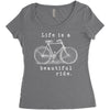 life is a beautiful ride Women's Triblend Scoop T-shirt