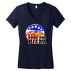vote for pizza Women's V-Neck T-Shirt