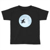 Biker Dinosaur - Dinosaur Riding A Bike To The Moon Toddler T-shirt
