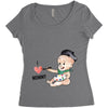 Cute Baby Painter's Mom Love Women's Triblend Scoop T-shirt